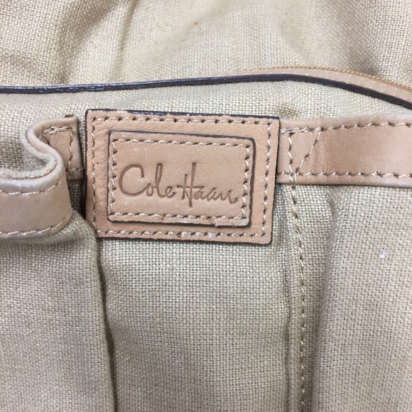 Cole Haan Woven Beige Canvas purse - Picture 9 of 15